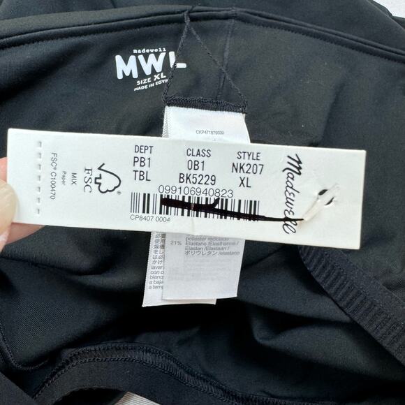 Madewell Flex 2.0 Fitness Dress Womens XL True Black Biker Short - Picture 7 of 13